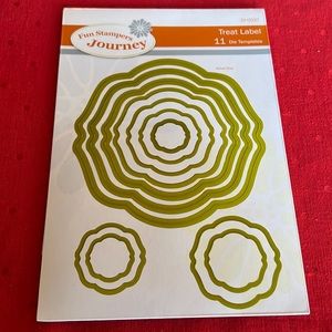 NWT Fun Stampers Journey Treat Label 11 die templates DI-0037